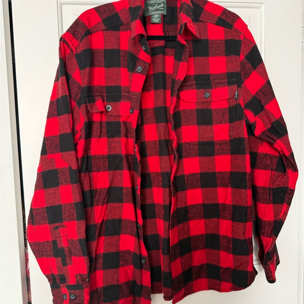 Woolrich Red & Black Buffalo Plaid Flannel Shirt